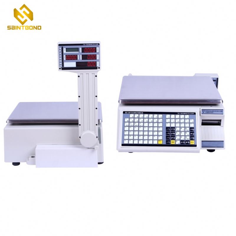 M-F 15kg/30kg Oiml Multi-Languages Label Printing Scale Lcd Display Digital Barcode Scale