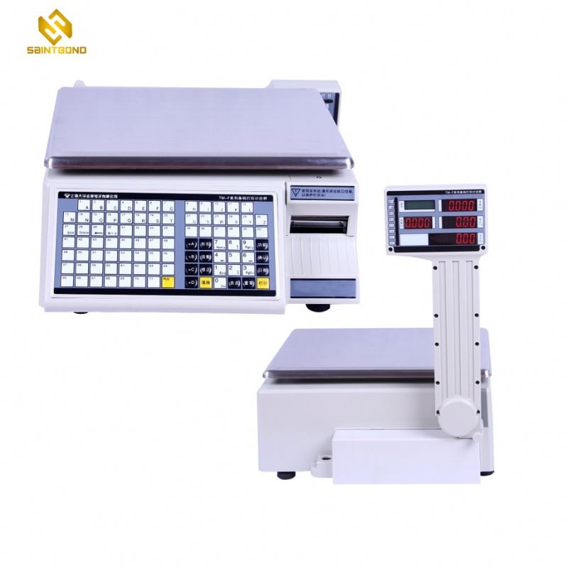 M-F 30kg Receipt Printing Scale Digital Label Printing Scale Lcd Display