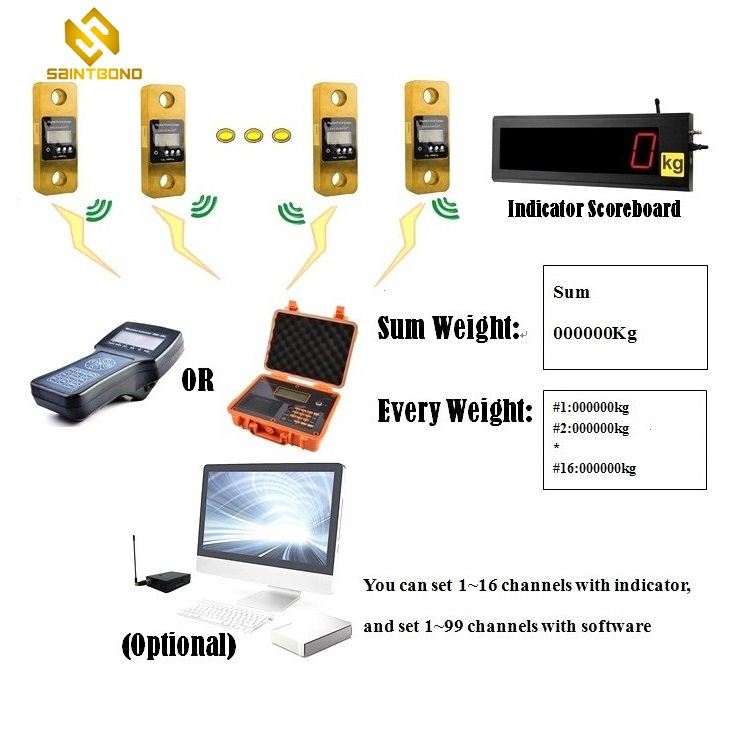 SW6 Discounted Price Wireless Load Cell/Industry Electronic Crane Scale with Hand Dynamometer