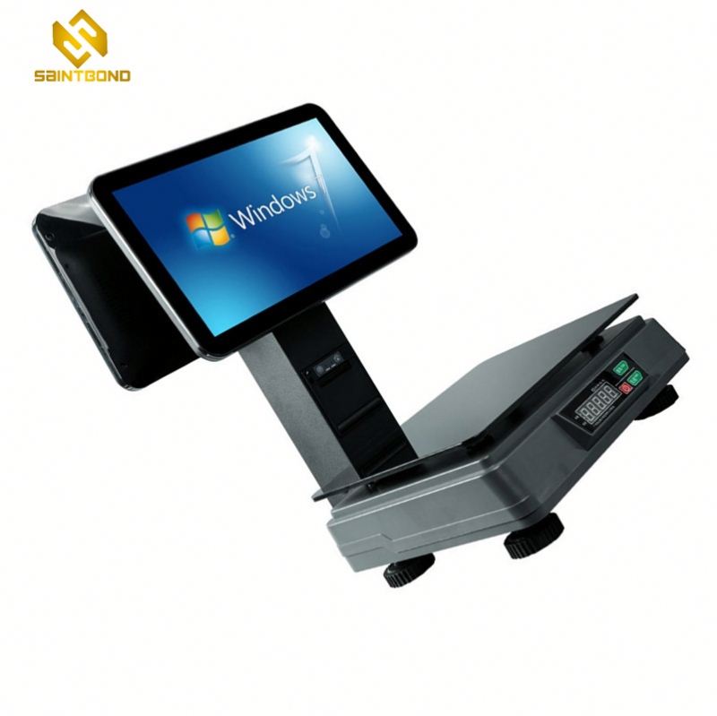 PCC02 Pos Scales All In One Touch Android Cash Register Weighing Scale With Printer