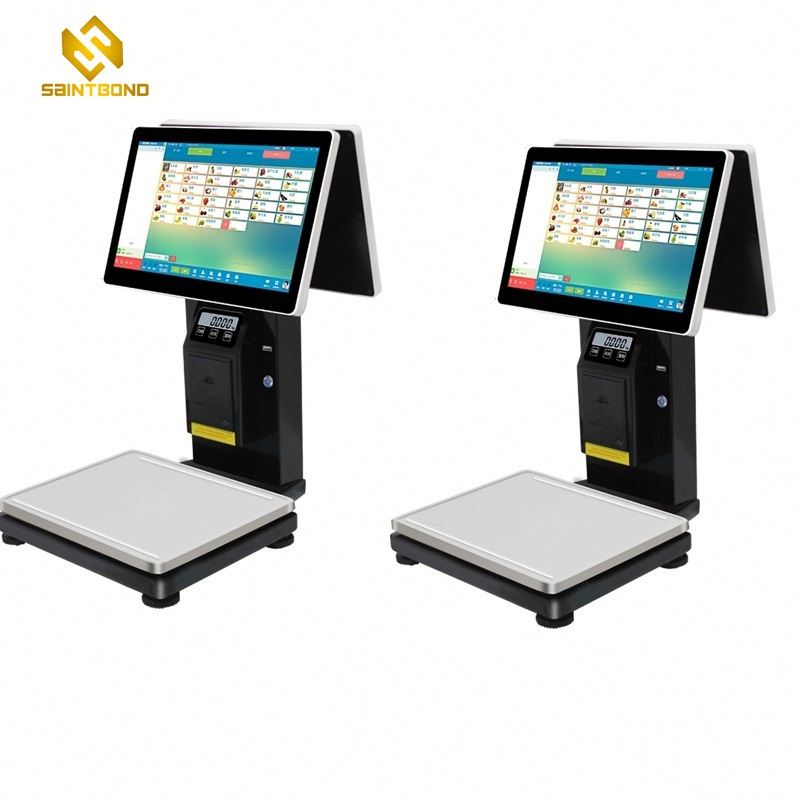 PCC01 Win-dows 7 Dual Display Restaurant POS System All In One Touch Screen POS Cashier POS