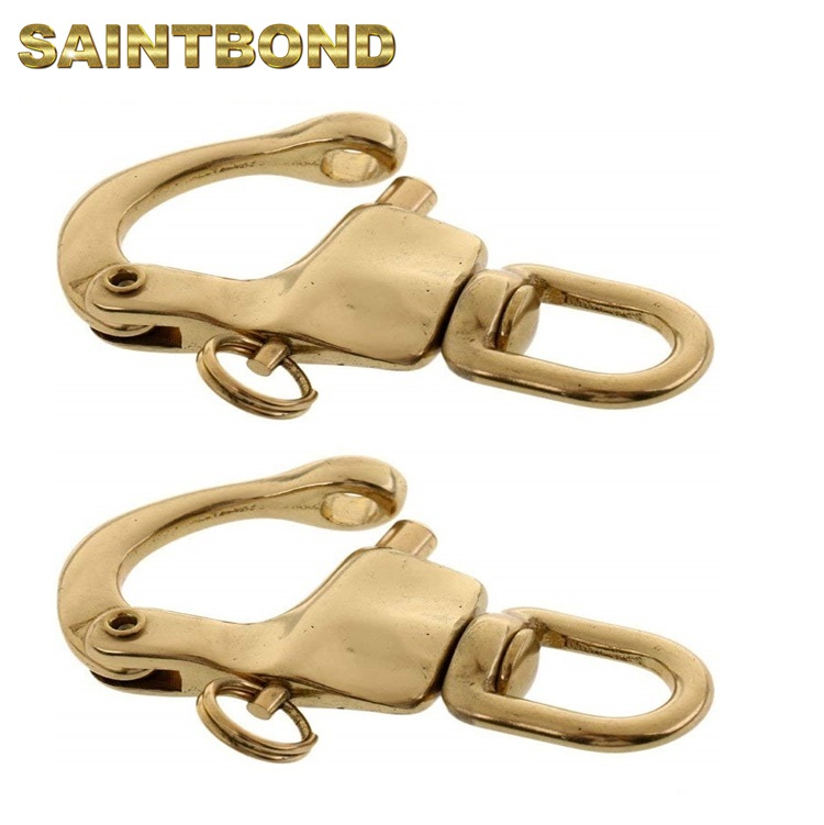 Quick Release Brass Snap Shackle Ronstan Mini Snap Shackle with Swivel Eye