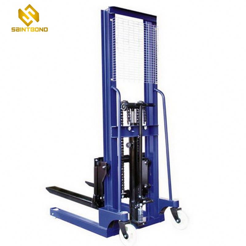 PSCTY02 Adjustable Fork Width Forklift Manual Hand Pallet Stacker Hydraulic Machine