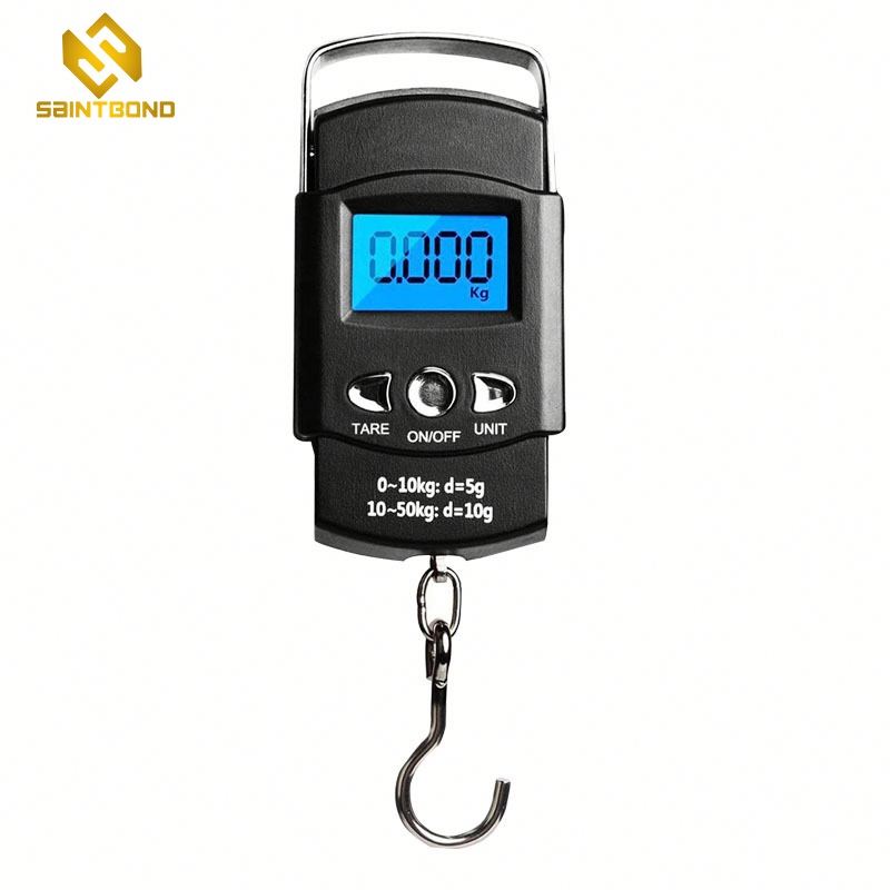 OCS-2 Fishing Scale Hanging Scale 110lb/50kg Portable Electronic Digital Postal Hook Luggage Shopping Scale With Measuring Tape