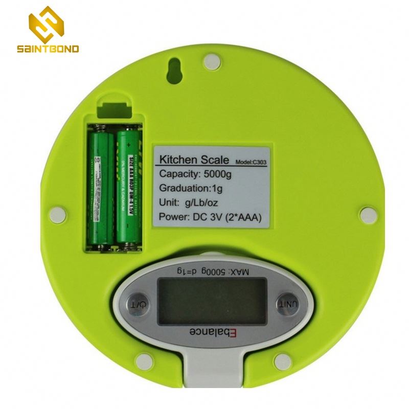 CH303 5000G Max D 1G Digital Multifunction Kitchen Weighing & Food Home Scale With Bowl