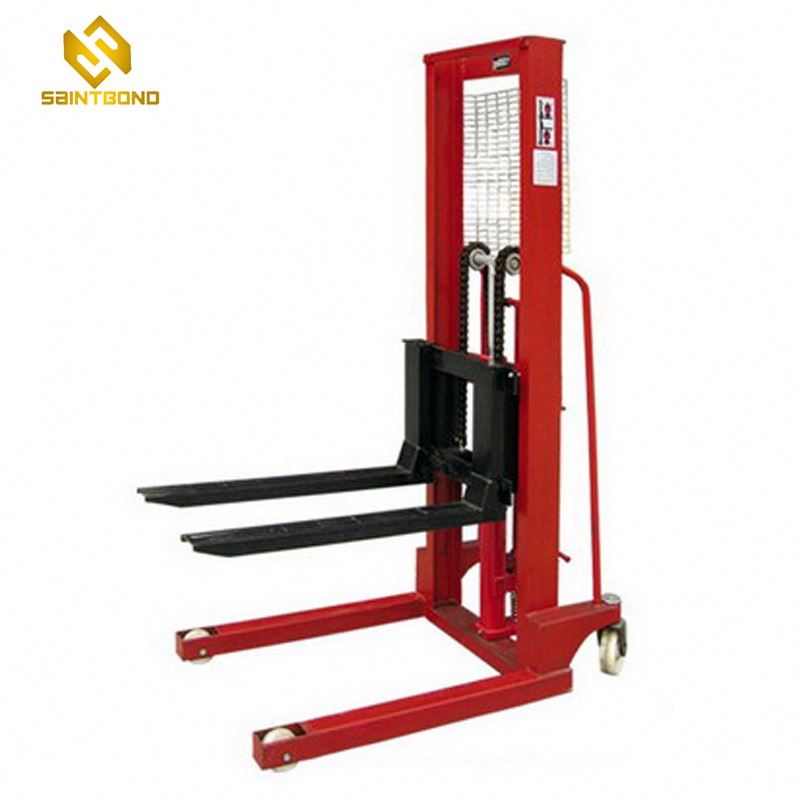 PSCTY02 Adjustable Fork Width Forklift Manual Hand Pallet Stacker Hydraulic Machine