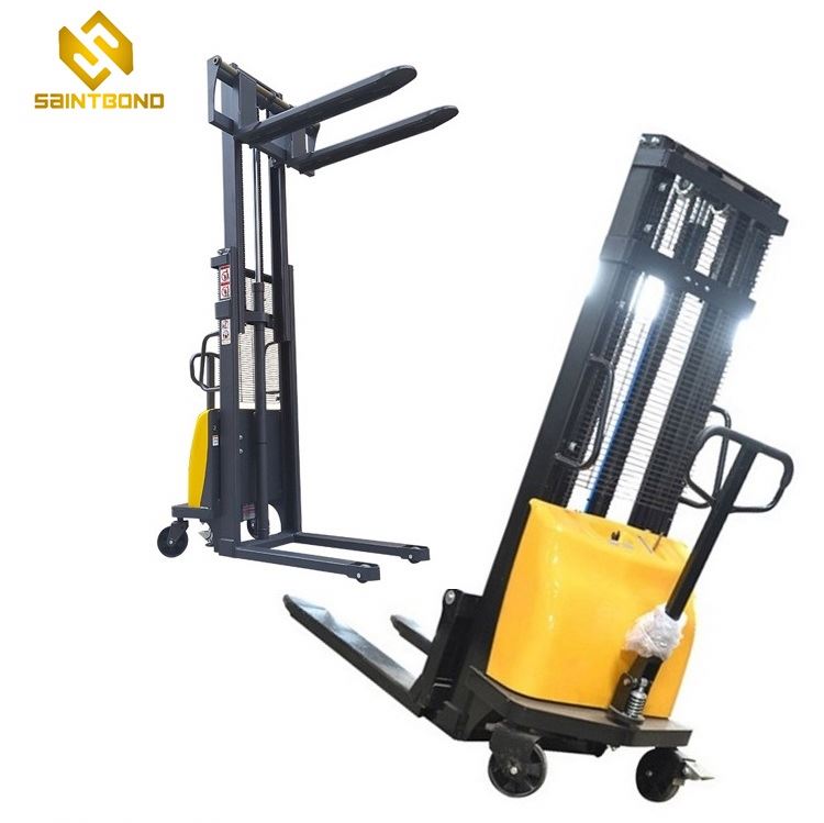 PSES01 Hand Pallet Stacker Electric Forklift Truck 1 Ton Manual Reach Stacker