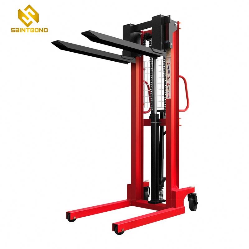 PSCTY02 New Designed 500kg Portable Auto Lift Self Loading Electric Pallet Stacker