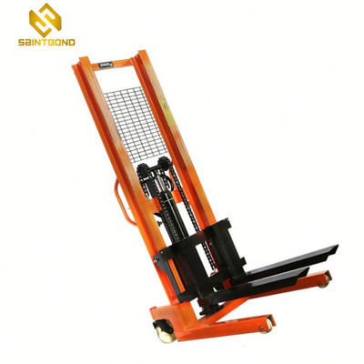 PSCTY02 2200lbs Cap 63" Lift Height Hydraulic Manual Straddle Stacker with Adjustable Forks Width From 7.9'' To 37.4''