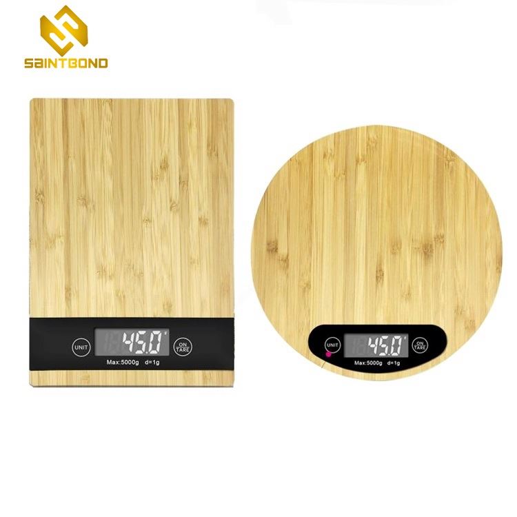 PKS005 Factory Home Lcd Display Digital Food Electronic Bamboo Kitchen Scale