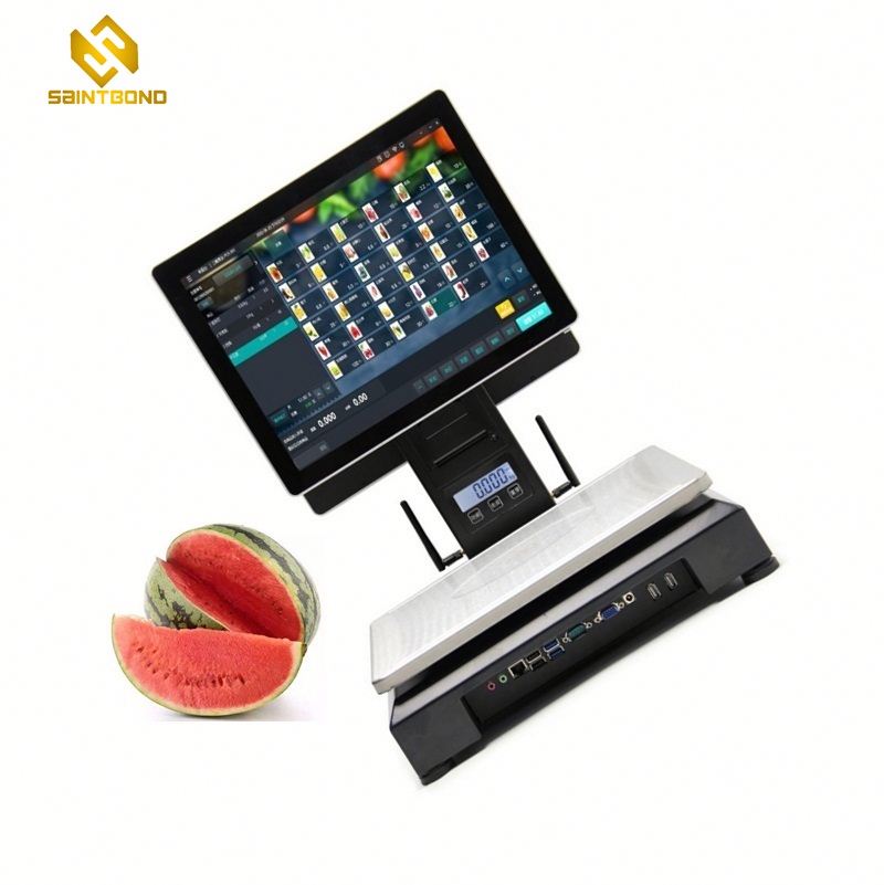 PCC01 Win-dows 7 Dual Display Restaurant POS System All In One Touch Screen POS Cashier POS