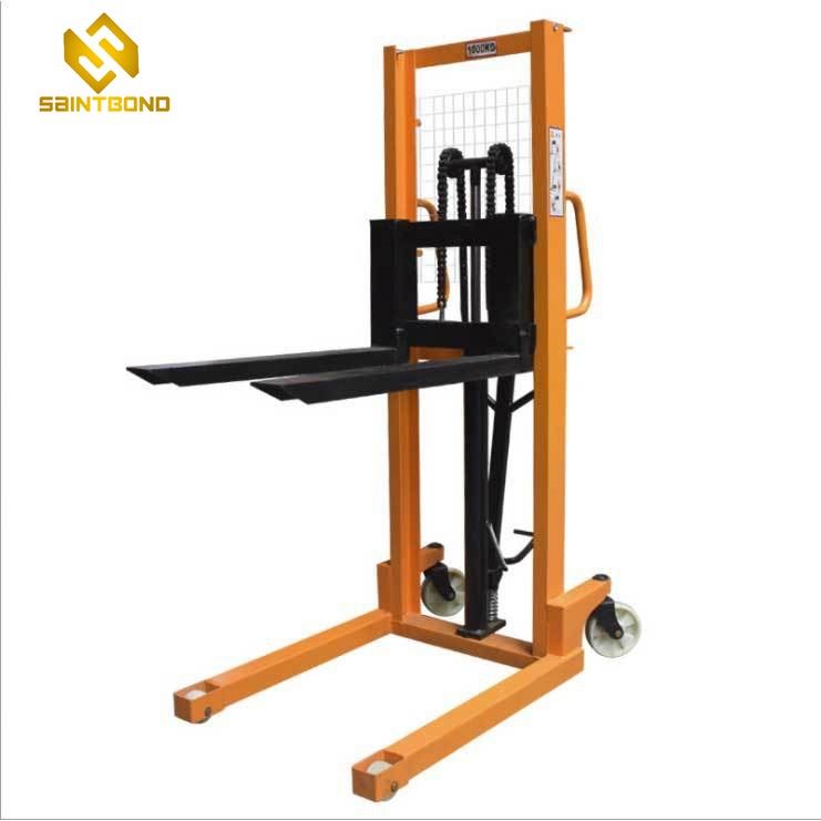 PSCTY02 1000kg Manual Hydraulic Hand Pallet Stacker Forklift with Wheels