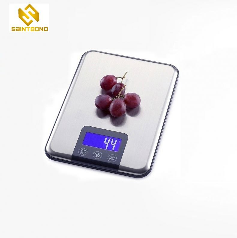 PKS003 New Design Ultra-Thin 4mm Tempered Glass Lcd Blue Backlight Kitchen Scales Digital Diet Scale