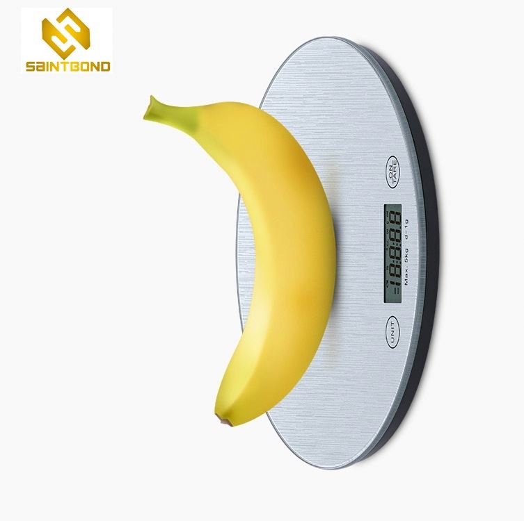 PKS007 Custom Colors 4mm Glass Platform Round 5kg Digital Kitchen Food Scale