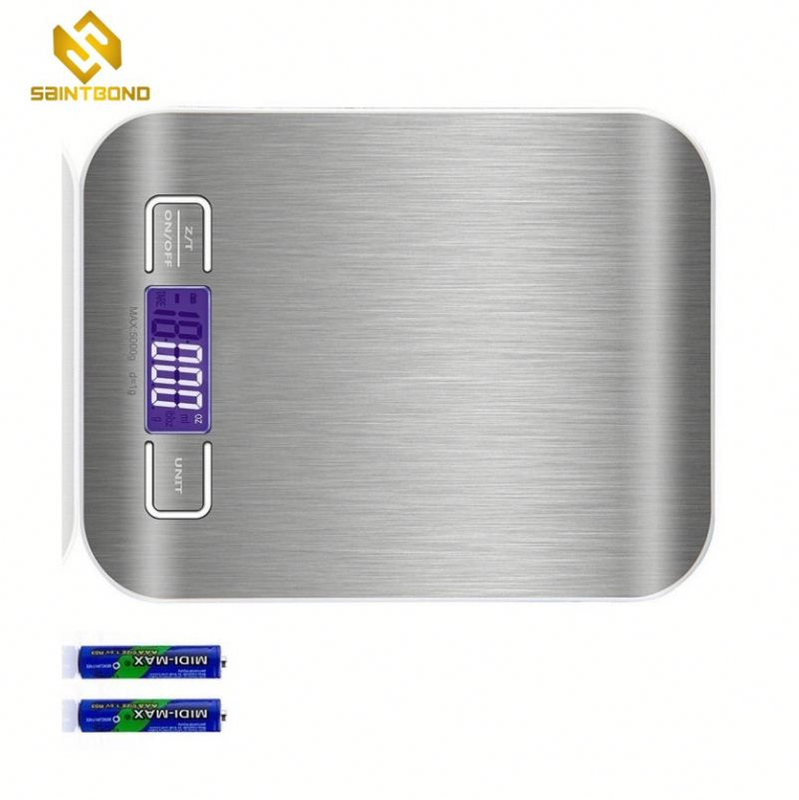PKS001 Blue Backlighit Led Professional Superior 180Kg Mini Digital Platform Bathroom Electronic Scale