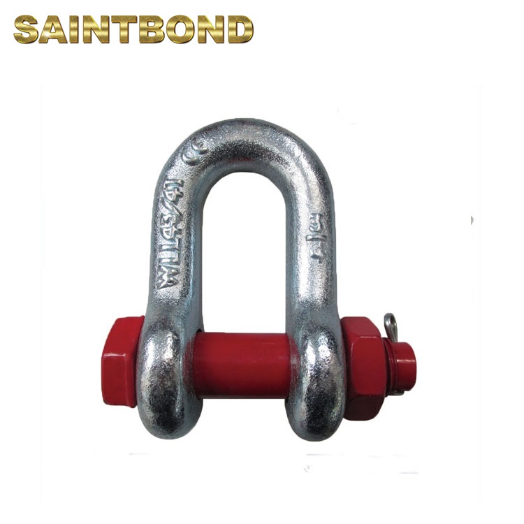 Bolt Type Chain Anchor Shackles Long D Shackle Sizes