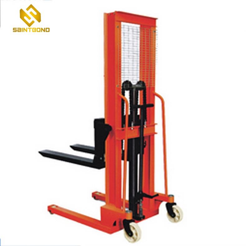 PSCTY02 Adjustable Fork Width Forklift Manual Hand Pallet Stacker Hydraulic Machine
