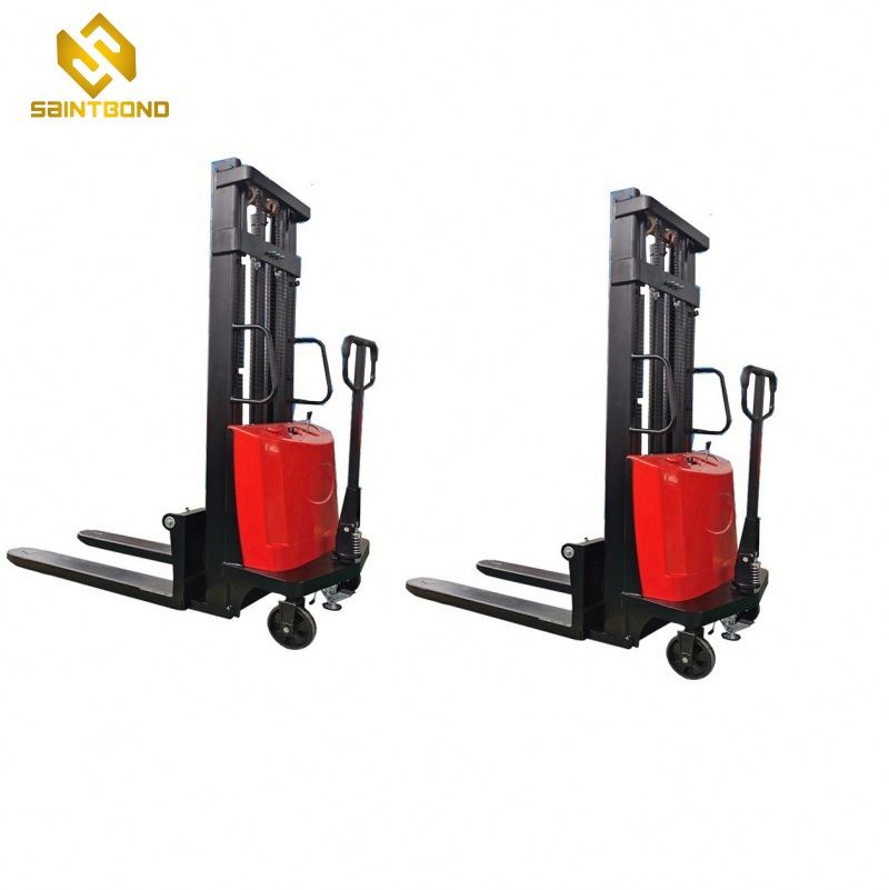 DYC Good Pallet Lifter Small Type Forklift Truck 2200lbs 118inch Lift Hight Semi-Electric Stacker