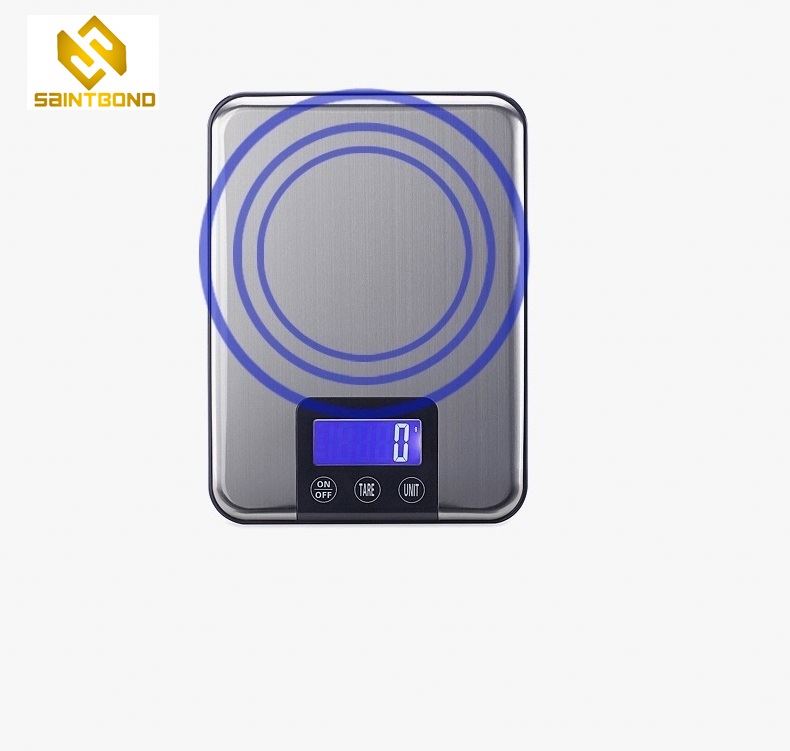 PKS003 New Design Ultra-Thin 4mm Tempered Glass Lcd Blue Backlight Kitchen Scales Digital Diet Scale