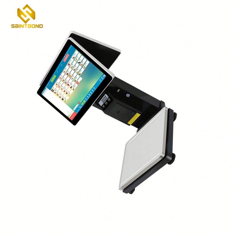 PCC01 Win-dows 7 Dual Display Restaurant POS System All In One Touch Screen POS Cashier POS