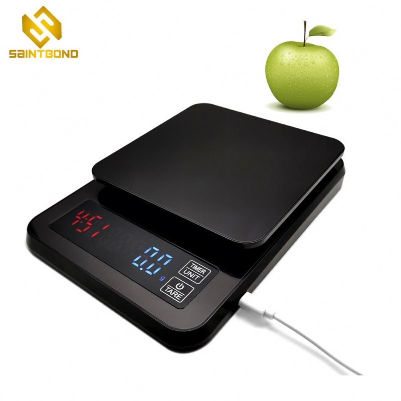 KT-1 3kg 0.1g Mini Lcd Digital Electronic Kitchen Coffee Scale With Timer Pocket Jewelry Weight Household Drip Scale Timer