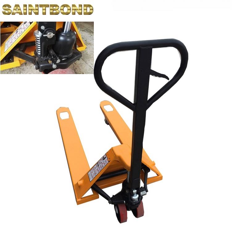 with Rubber Wheel 5 Ton 2ton Hand Jack Handy Scale Hydraulic Pallet Truck Manual Weighing Scales