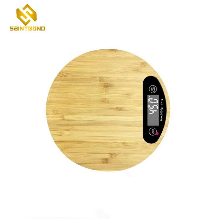 PKS005 Best Design Backlight Function Digital 5kg Bamboo Kitchen Scale