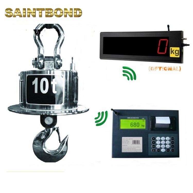 Professional Manufacture Wireless Anti-heat Machine Balance 300kg Digital Crane 50t Hook Type Weighing Scale