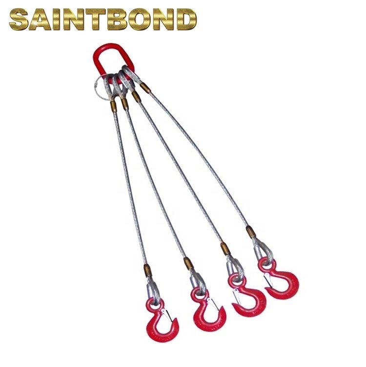 Multi-Leg Bridles Lifting Ropes Two Stainless Steel for Pallets 2 Leg Bridle Wire Rope Slings