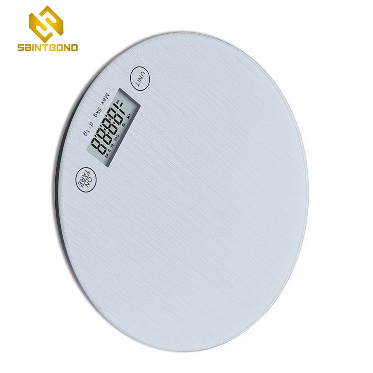 PKS007 Custom Colors 4mm Glass Platform Round 5kg Digital Kitchen Food Scale