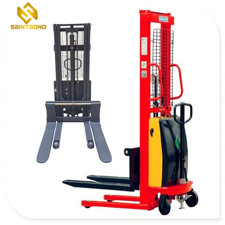 PSES01 Semi Electric Pallet Stacker 1500kg Lifting Height From 1.6m To 4.5m
