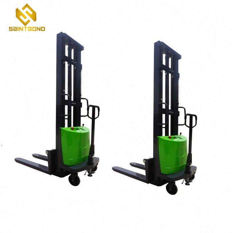 DYC Good Pallet Lifter Small Type Forklift Truck 2200lbs 118inch Lift Hight Semi-Electric Stacker