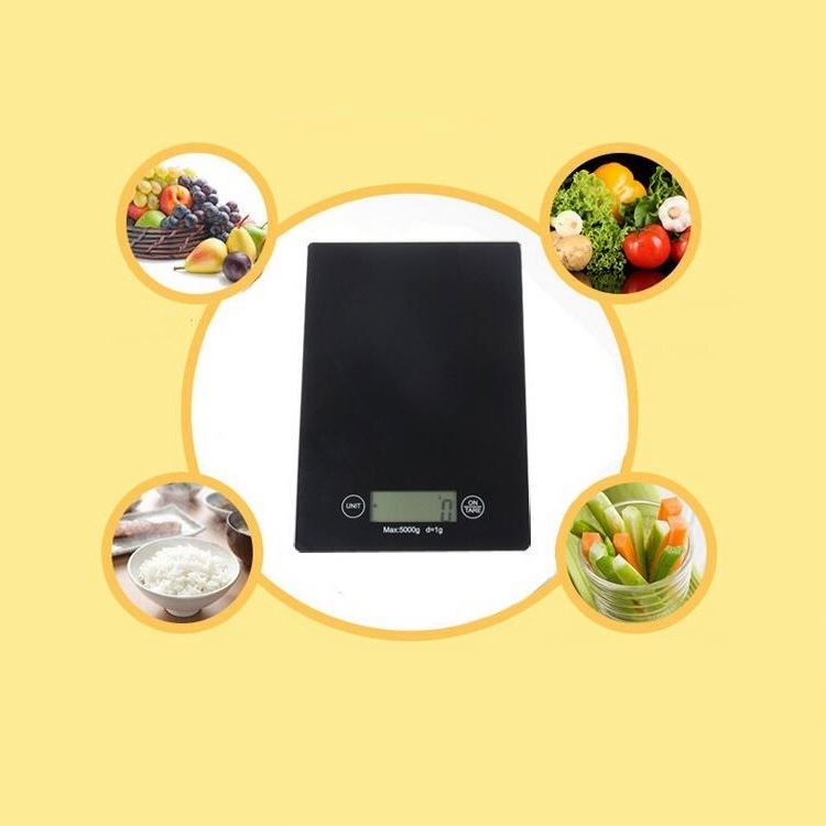 PKS004 Super Large Range 15kg 17kg Vegetable Weighing Balance Ultra Slim Tempered Glass Kitchen Scale