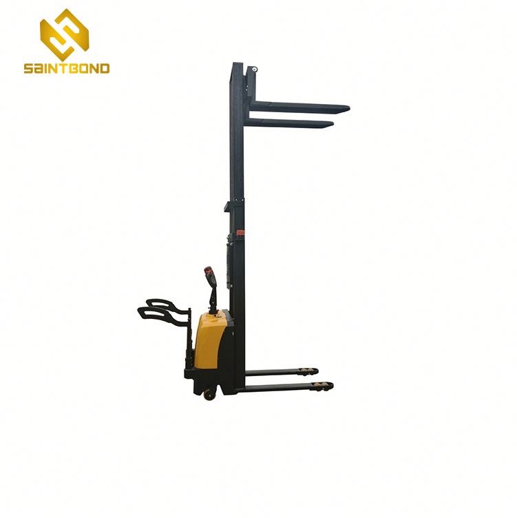 PSES11 Small Pallet Truck Forklift 2200lbs 118inch Full Electric Walkie Straddle Stacker