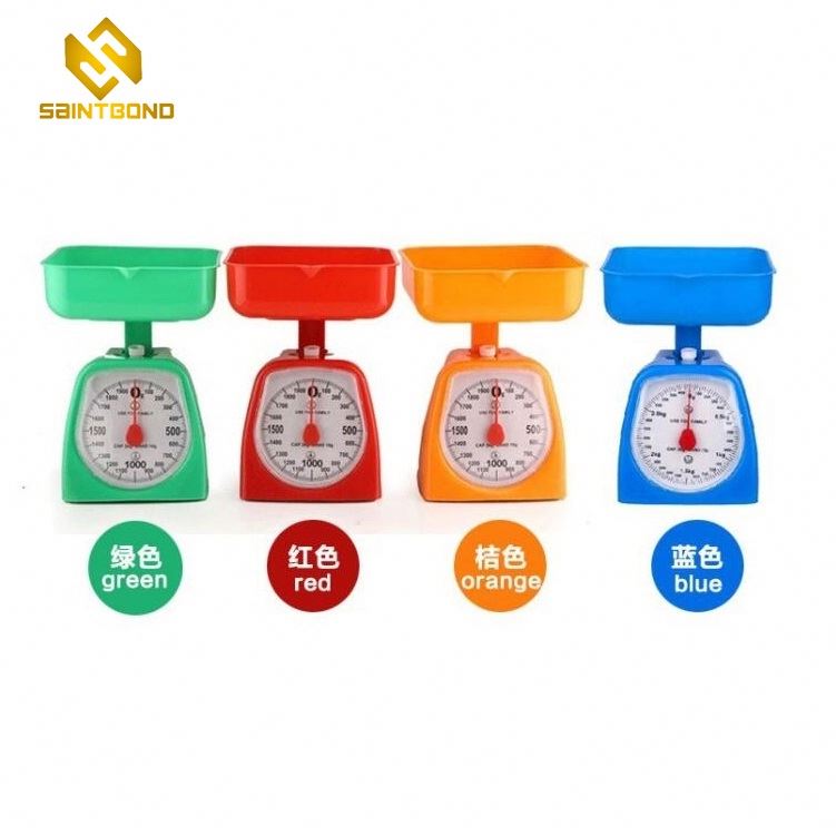 KCA Square Plate Mechanical Kitchen Scale Yellow/Green/Red/White Color Household Scales