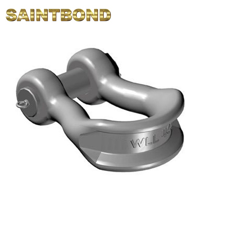 Forged Alloy Steel Wide Body Bow Shackle Heavy Flat Bow Shackle