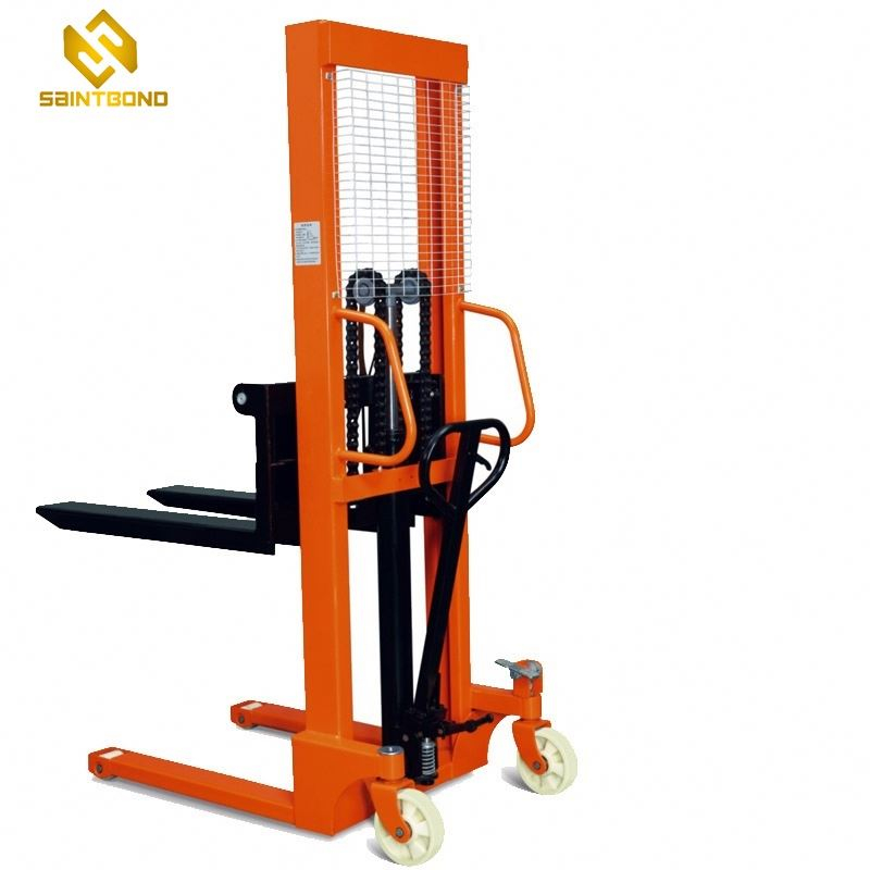 PSCTY02 Adjustable Fork Width Forklift Manual Hand Pallet Stacker Hydraulic Machine