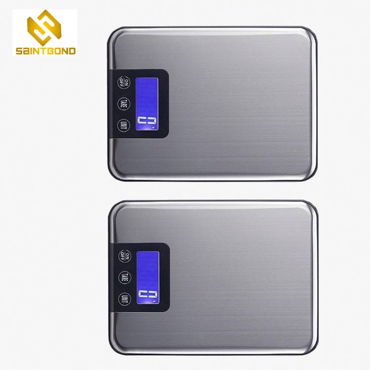 PKS003 4mm Glass Platform 5kg Digital Multifunction Electric Small Portable Weighing Scale For Kitchen Food