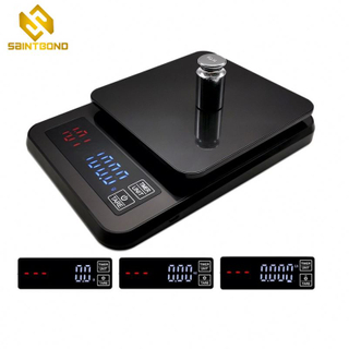 KT-1 Portable 3kg/1kg Digital Drip Coffee Scale With Timer Lcd Electronic Kitchen Scales 0.1g