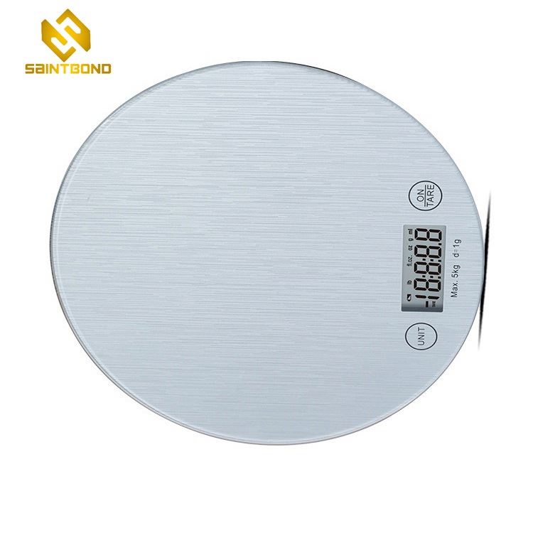 PKS007 Custom Colors 4mm Glass Platform Round 5kg Digital Kitchen Food Scale