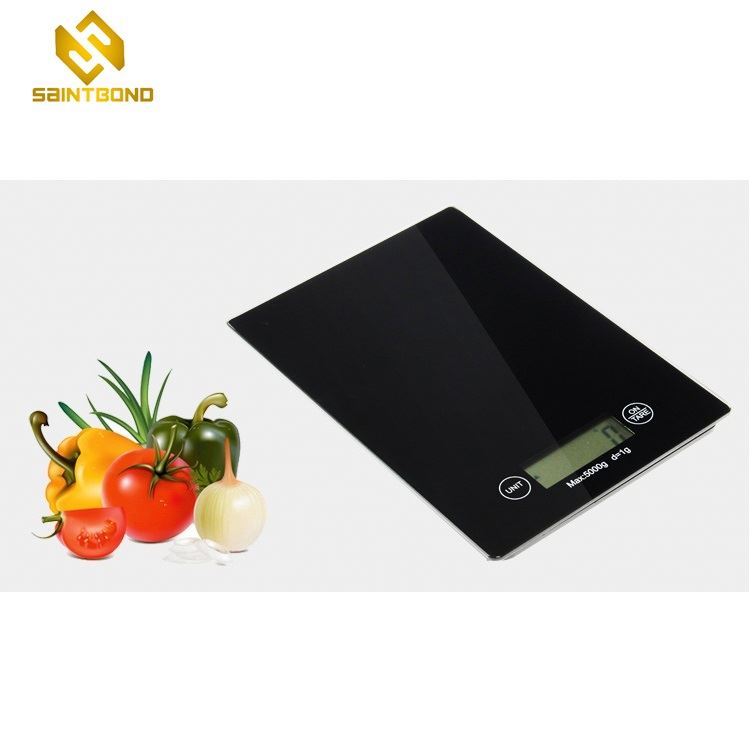 PKS004 Ultra Slim Stainless Steel 11lb 5 Kg Digital Kitchen Food Scale Portions Nutritional
